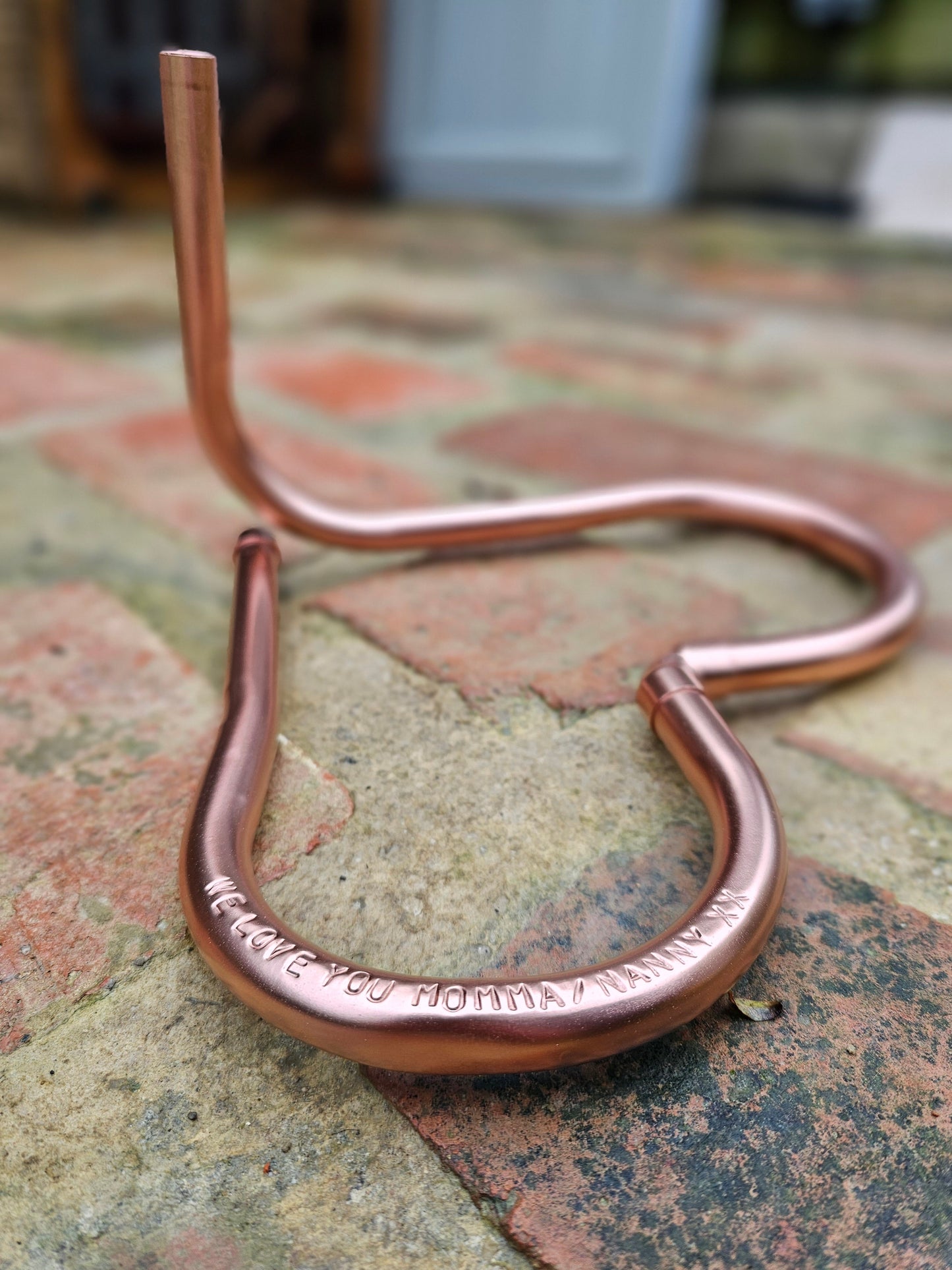 Copper Heart Flower Stand