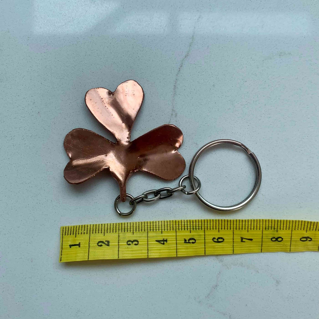 Copper Clover Keyring - Copper Hearts UK