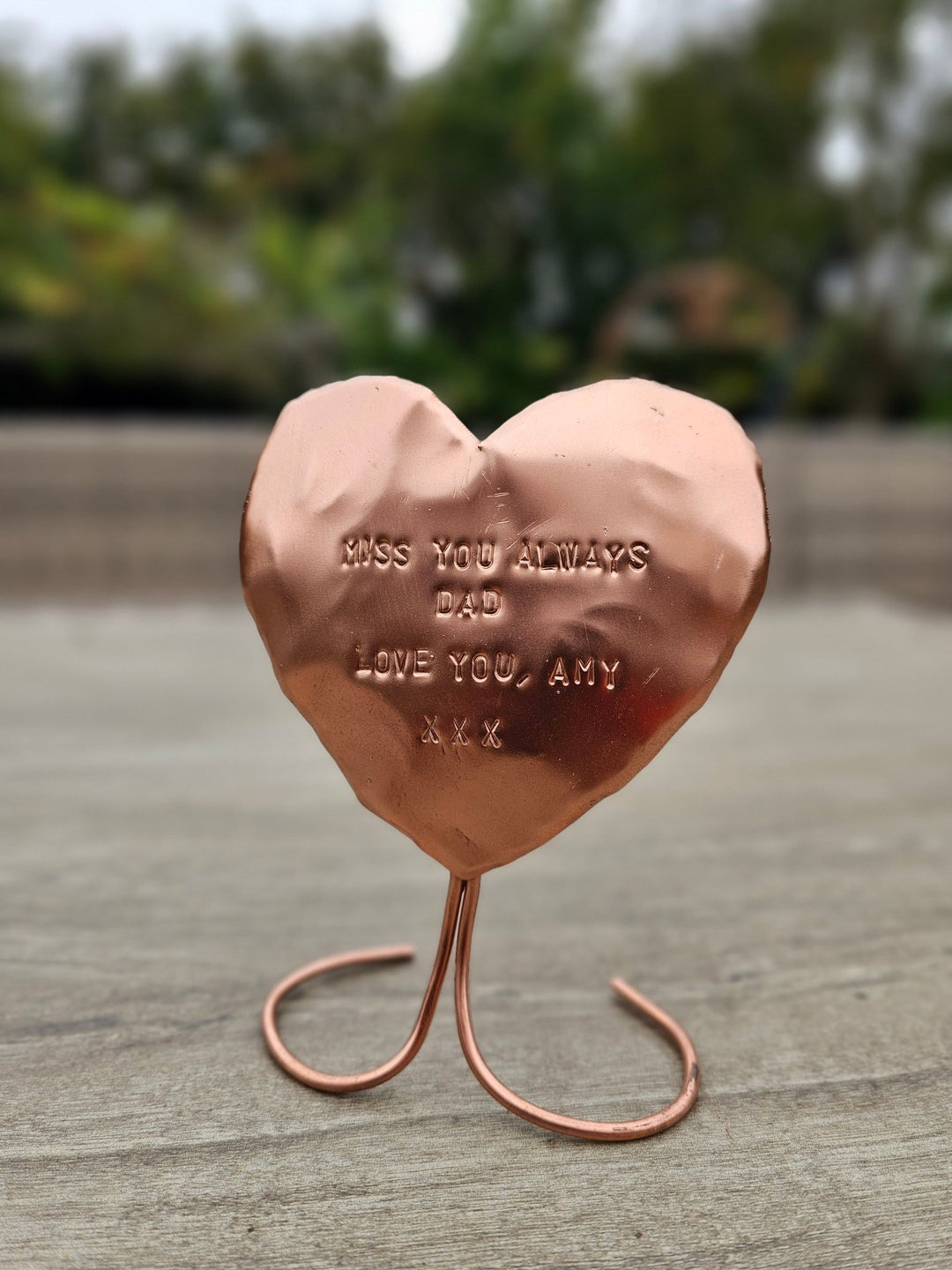 Copper Heart Plaque - Copper Hearts UK