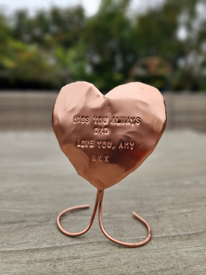 Copper Heart Plaque - Copper Hearts UK
