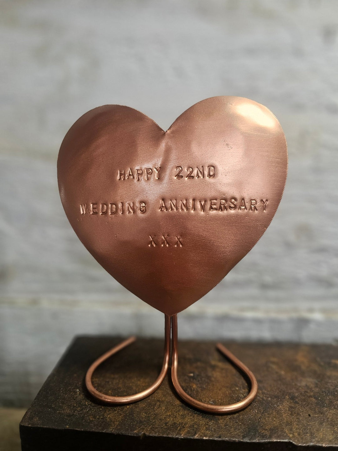 Copper Heart Plaque - Copper Hearts UK