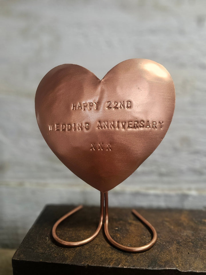 Copper Heart Plaque - Copper Hearts UK