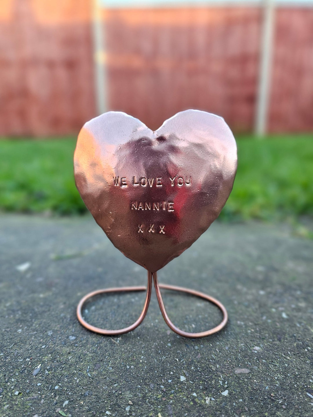 Copper Heart Plaque - Copper Hearts UK