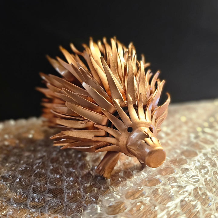 Copper Hedgehog - Metal sculpture for garden or home decor