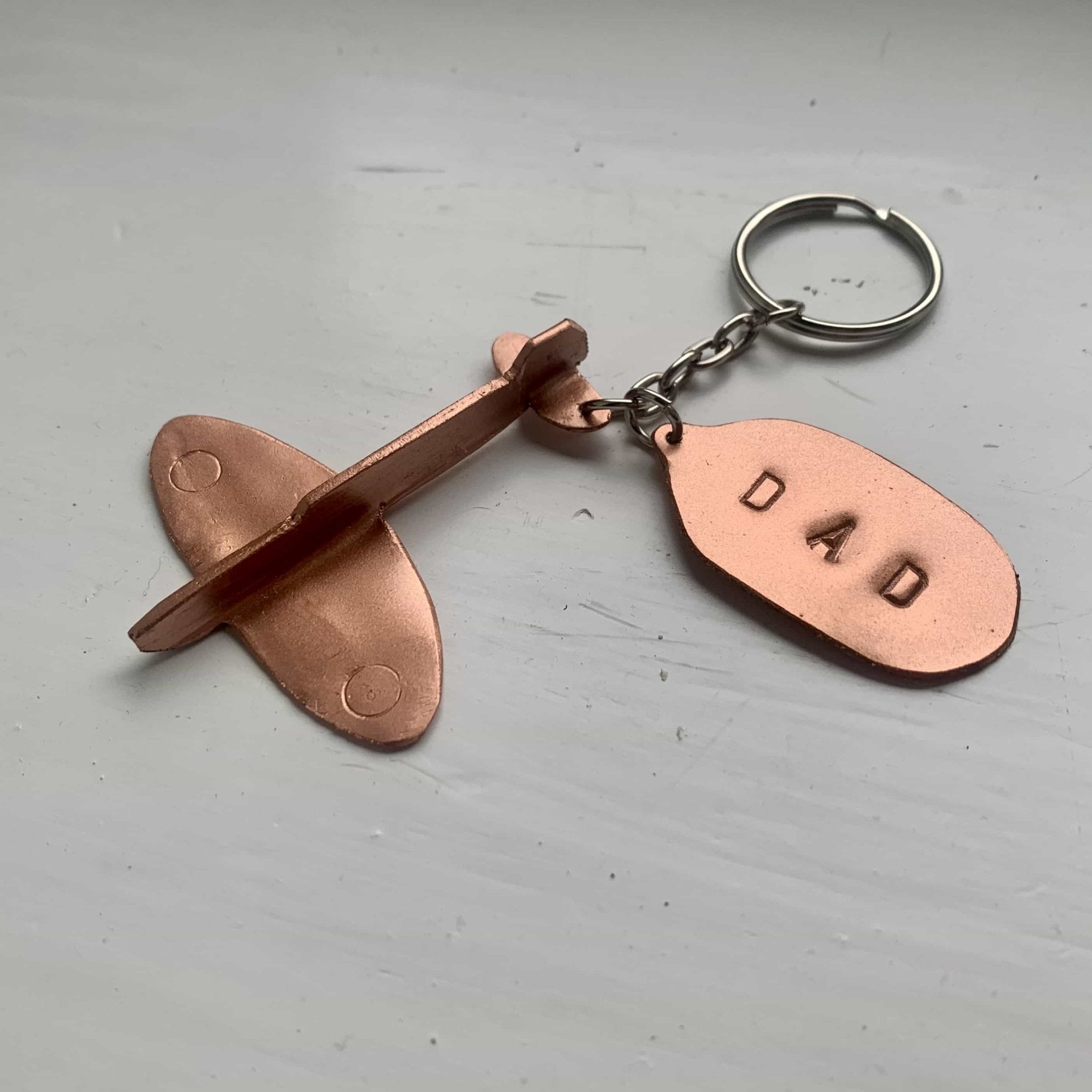 Copper Spitfire Keyring - Copper Hearts UK