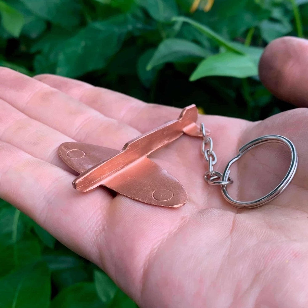 Copper Spitfire Keyring - Copper Hearts UK