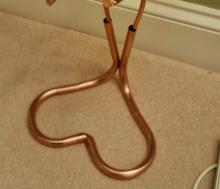 Double Copper Heart Flower Stand - Copper Hearts UK