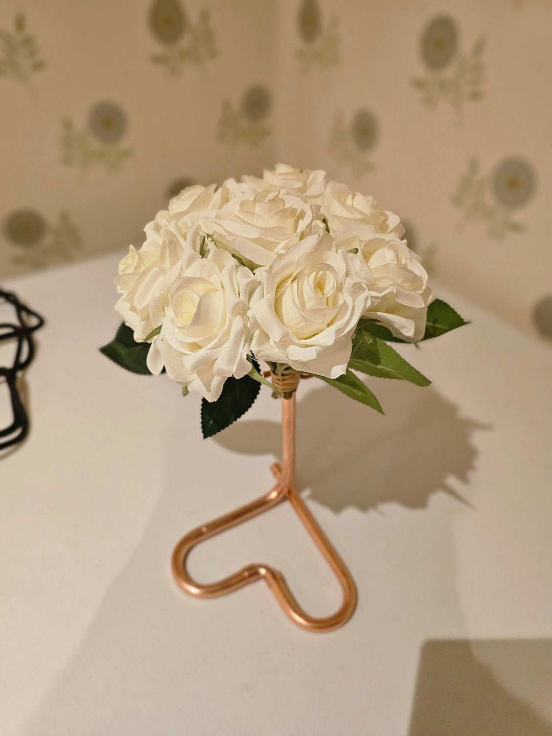 Ivory Rose Bouquet - Copper Hearts UK