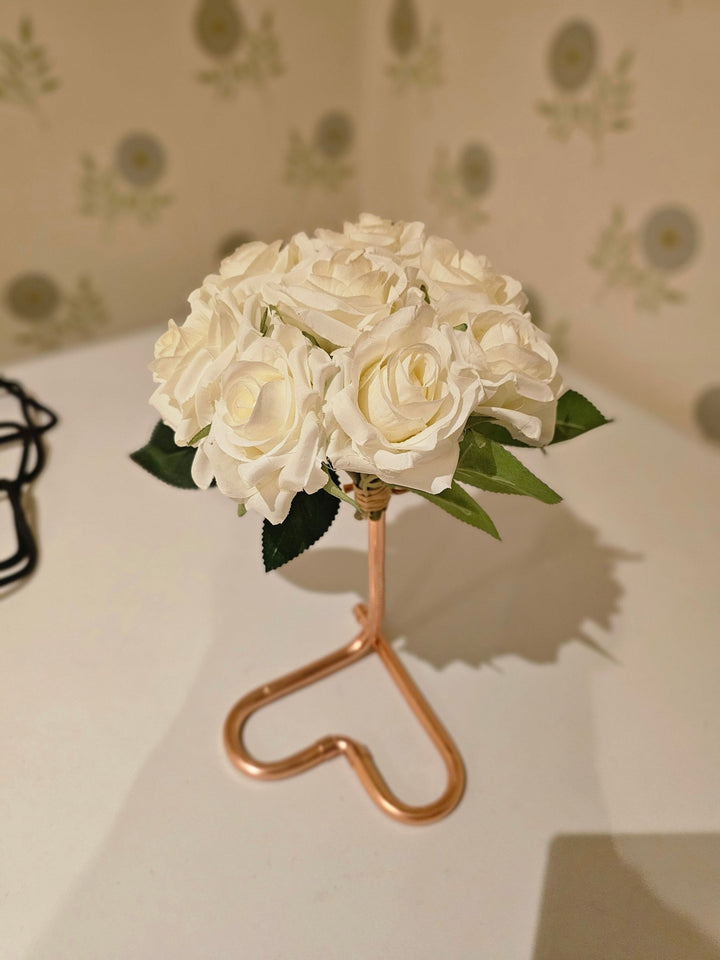 Ivory Rose Bouquet - Copper Hearts UK