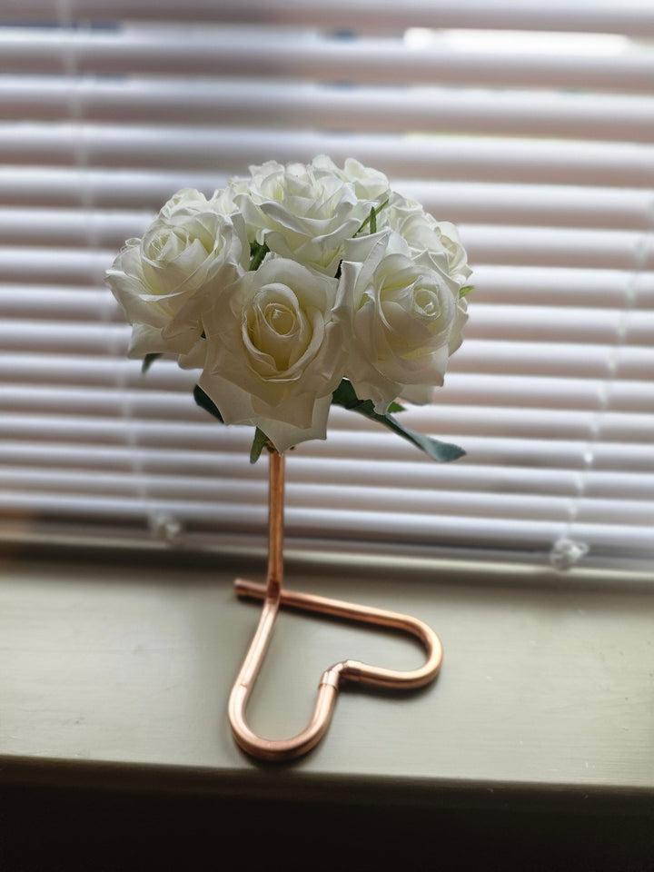 Ivory Rose Bouquet - Copper Hearts UK