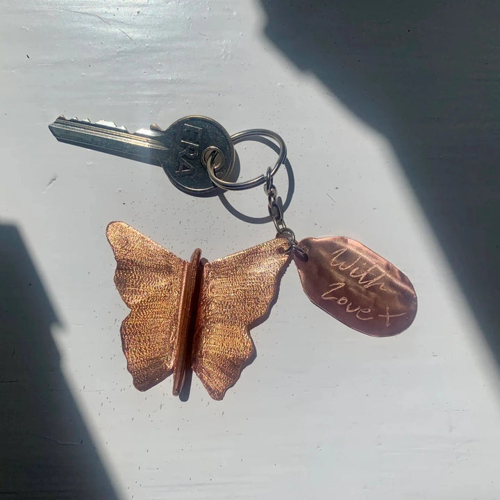 Pocket Butterfly Keyring - Copper Hearts UK