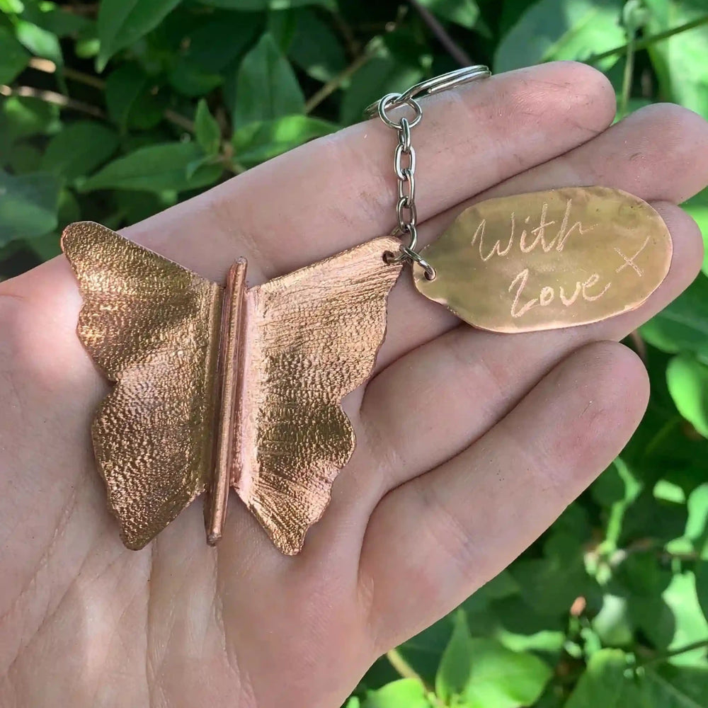 Pocket Butterfly Keyring - Copper Hearts UK