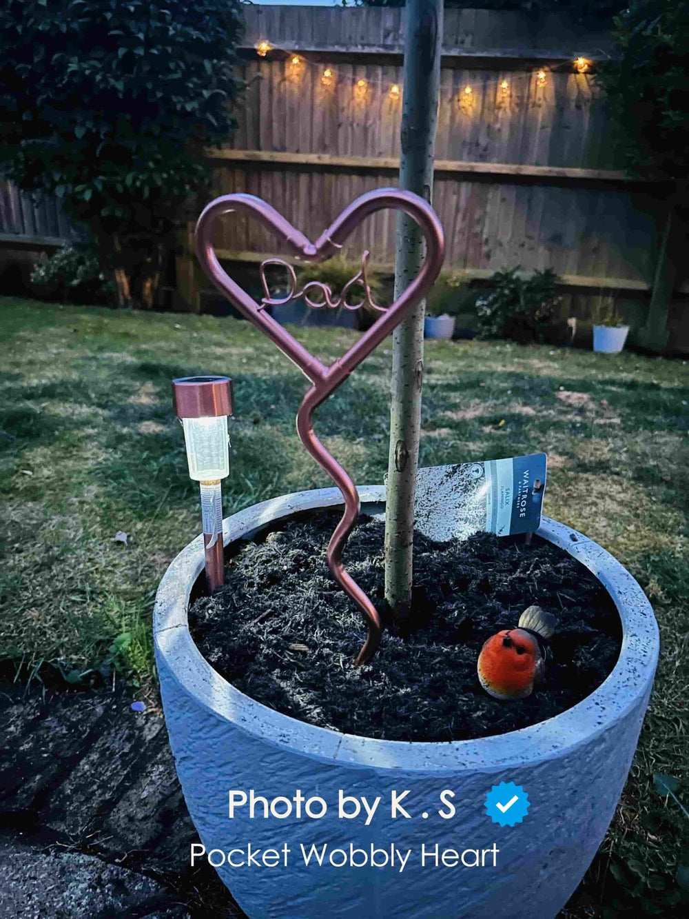 Pocket Wobbly Heart - Copper Hearts UK