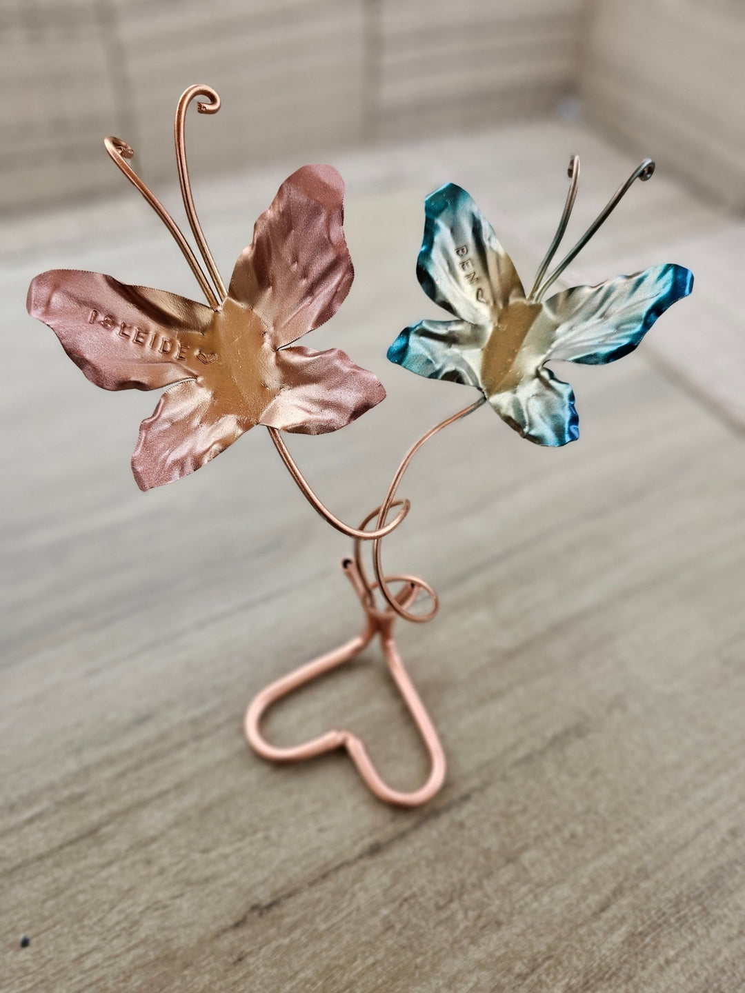 Twin butterfly piece - Copper Hearts UK
