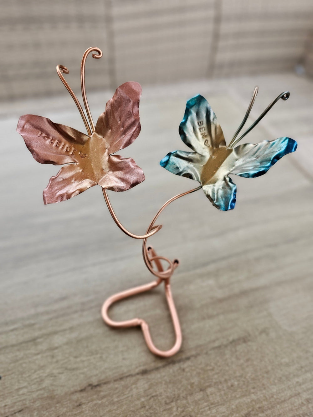 Twin butterfly piece - Copper Hearts UK