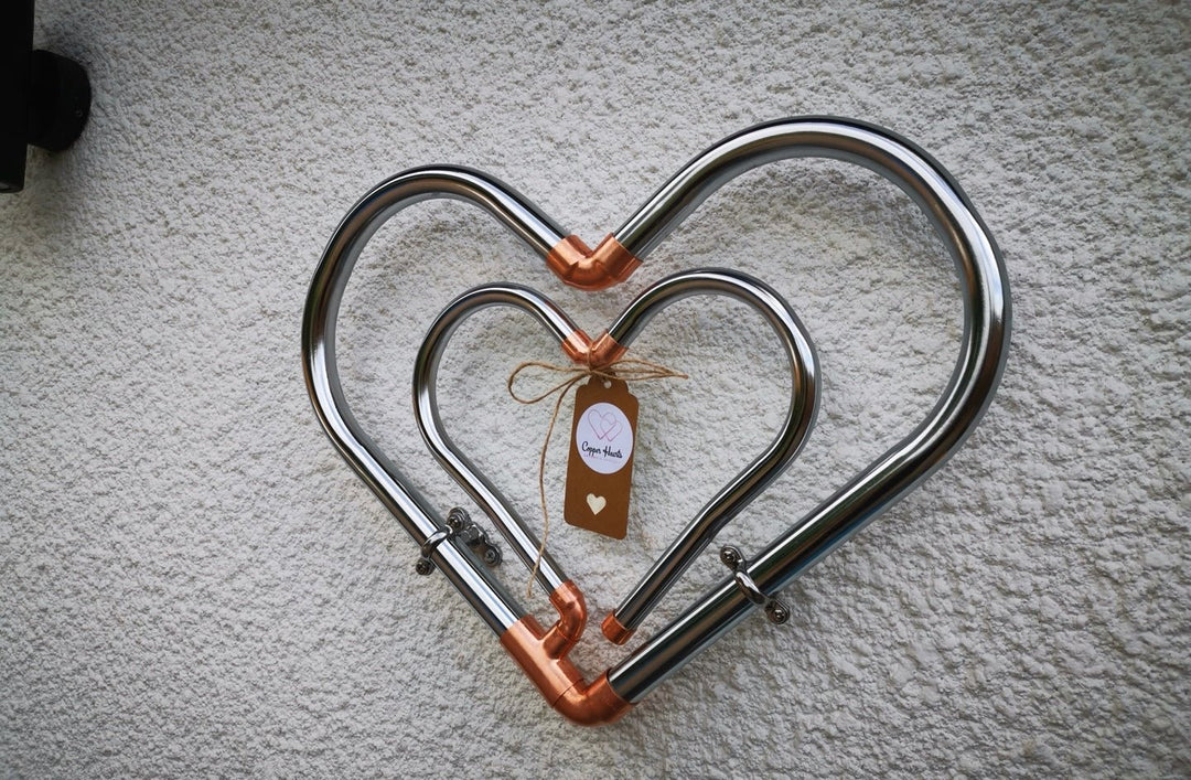 Two Tone Heart to heart - Copper Hearts UK