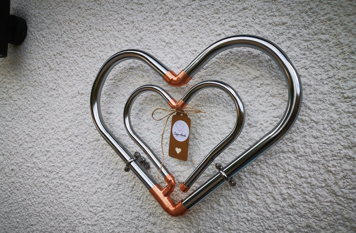 Two Tone Heart to heart - Copper Hearts UK