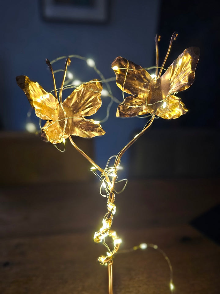 Warm White Fairy Lights - Copper Hearts UK